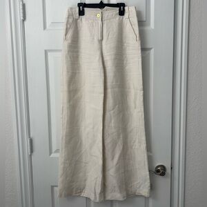 Linda Baday Mid-Rise Wide Leg Pants | Size 4